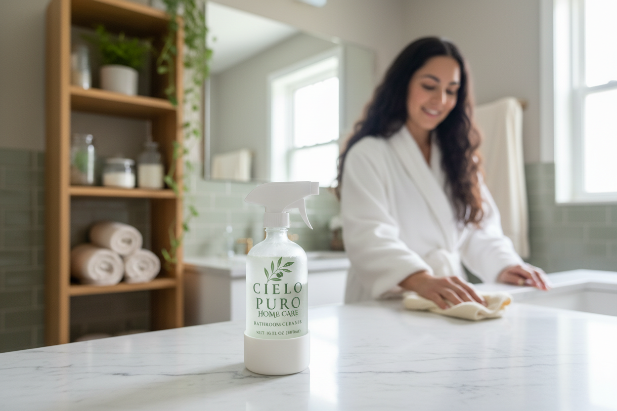 Cielo Puro Bathroom Cleaner Lifestyle with Person