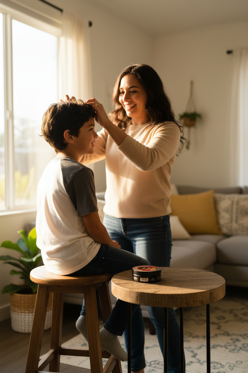 Hair Clay – Mom & Son, No Mirror